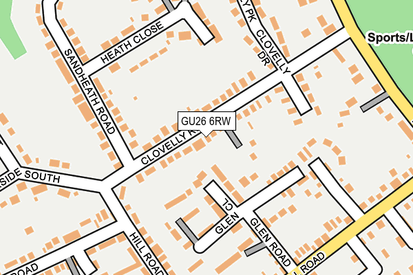 GU26 6RW map - OS OpenMap – Local (Ordnance Survey)