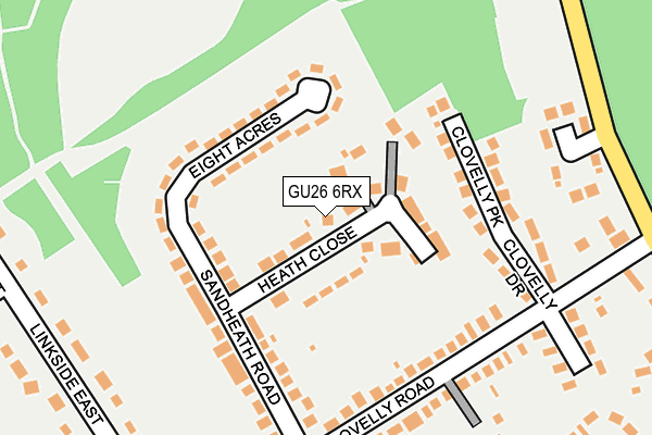 GU26 6RX map - OS OpenMap – Local (Ordnance Survey)