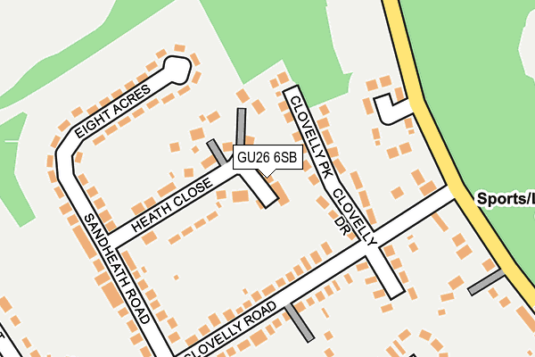 GU26 6SB map - OS OpenMap – Local (Ordnance Survey)