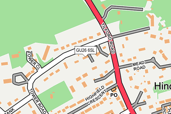 GU26 6SL map - OS OpenMap – Local (Ordnance Survey)