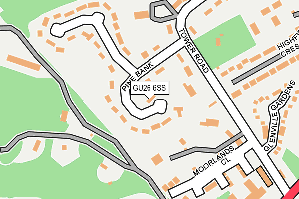 GU26 6SS map - OS OpenMap – Local (Ordnance Survey)