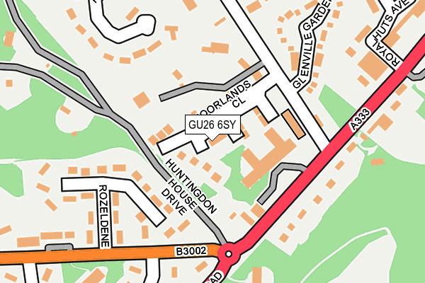 GU26 6SY map - OS OpenMap – Local (Ordnance Survey)