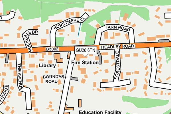 GU26 6TN map - OS OpenMap – Local (Ordnance Survey)
