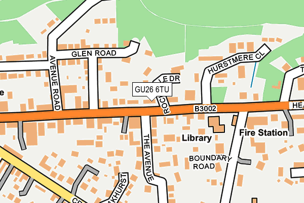 GU26 6TU map - OS OpenMap – Local (Ordnance Survey)