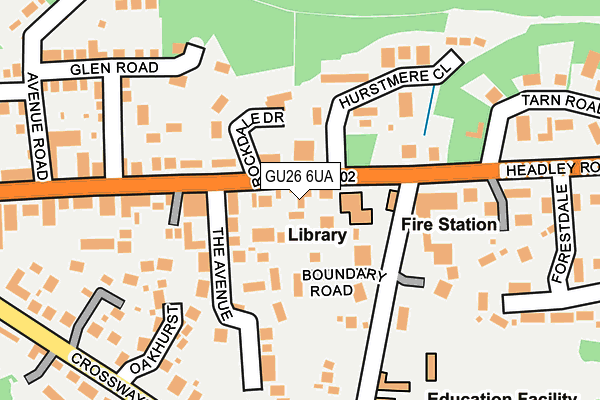 GU26 6UA map - OS OpenMap – Local (Ordnance Survey)