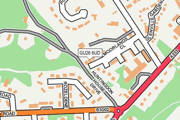 GU26 6UD map - OS OpenMap – Local (Ordnance Survey)