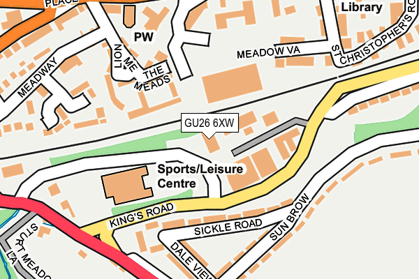 GU26 6XW map - OS OpenMap – Local (Ordnance Survey)