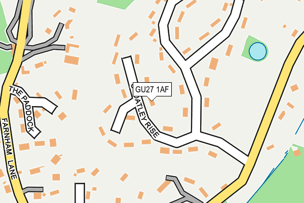 GU27 1AF map - OS OpenMap – Local (Ordnance Survey)