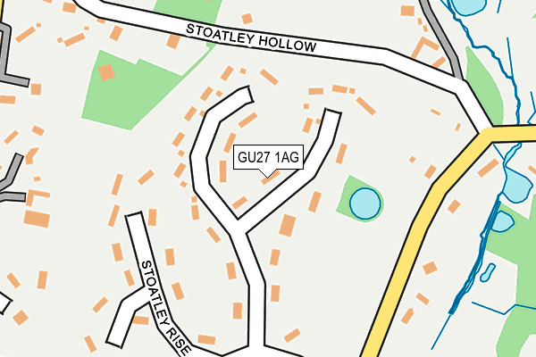 GU27 1AG map - OS OpenMap – Local (Ordnance Survey)