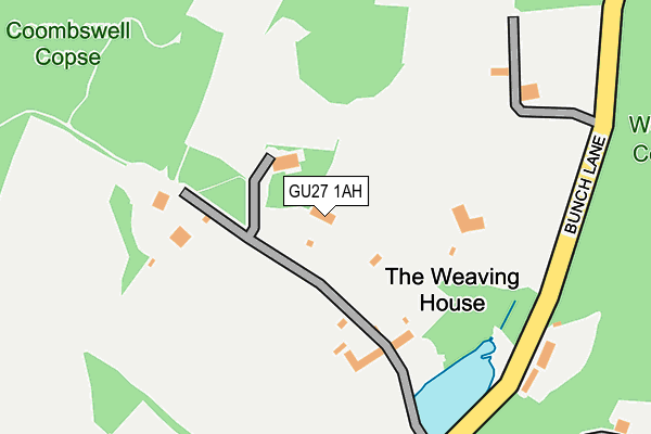 GU27 1AH map - OS OpenMap – Local (Ordnance Survey)