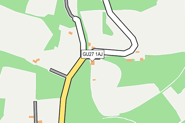 GU27 1AJ map - OS OpenMap – Local (Ordnance Survey)