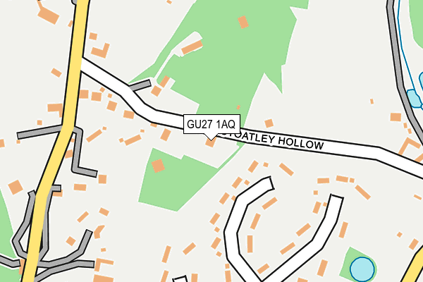 GU27 1AQ map - OS OpenMap – Local (Ordnance Survey)