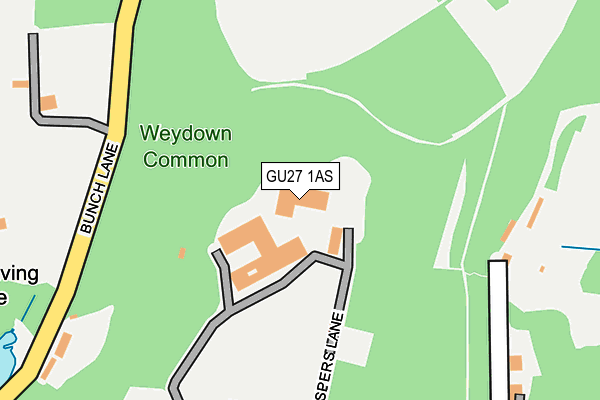 GU27 1AS map - OS OpenMap – Local (Ordnance Survey)