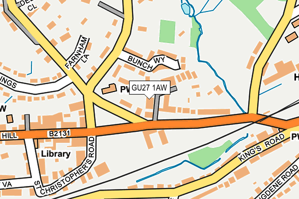 GU27 1AW map - OS OpenMap – Local (Ordnance Survey)