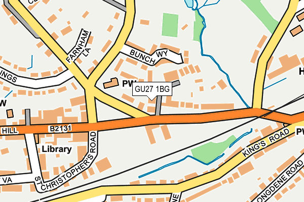 GU27 1BG map - OS OpenMap – Local (Ordnance Survey)