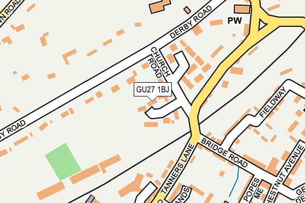 GU27 1BJ map - OS OpenMap – Local (Ordnance Survey)