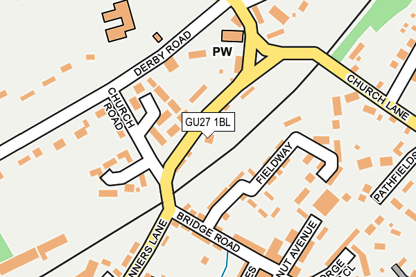 GU27 1BL map - OS OpenMap – Local (Ordnance Survey)