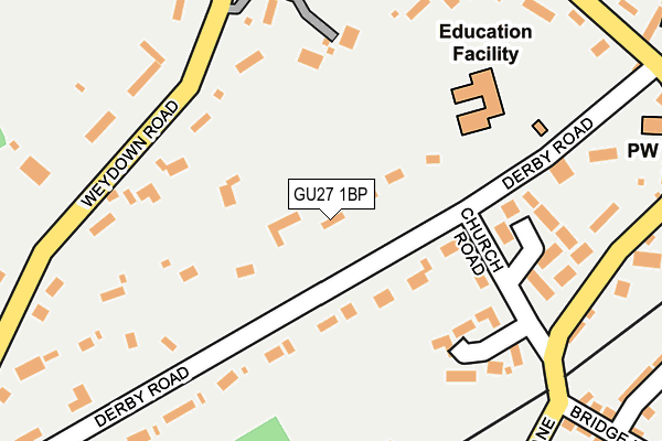 GU27 1BP map - OS OpenMap – Local (Ordnance Survey)