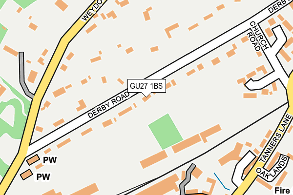 GU27 1BS map - OS OpenMap – Local (Ordnance Survey)