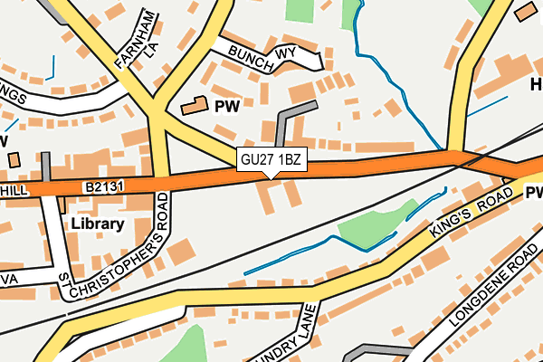 GU27 1BZ map - OS OpenMap – Local (Ordnance Survey)
