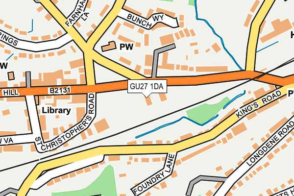 GU27 1DA map - OS OpenMap – Local (Ordnance Survey)