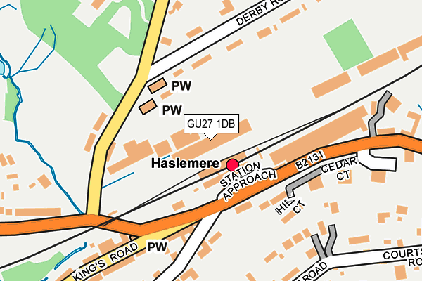 GU27 1DB map - OS OpenMap – Local (Ordnance Survey)