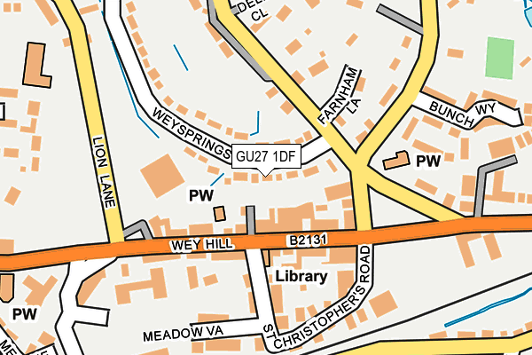 GU27 1DF map - OS OpenMap – Local (Ordnance Survey)
