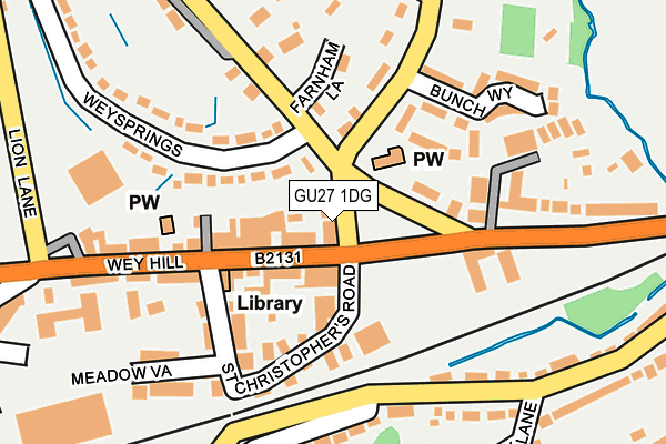 GU27 1DG map - OS OpenMap – Local (Ordnance Survey)