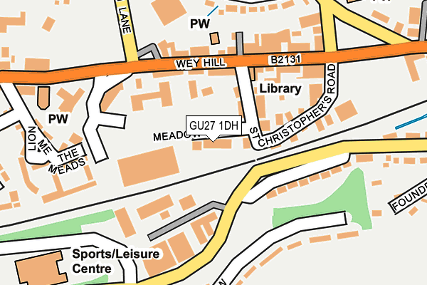 GU27 1DH map - OS OpenMap – Local (Ordnance Survey)