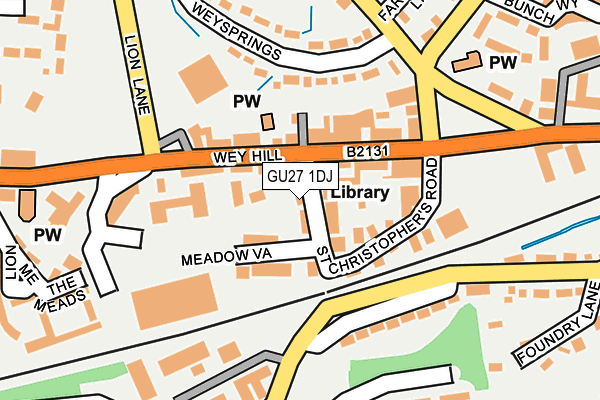 GU27 1DJ map - OS OpenMap – Local (Ordnance Survey)