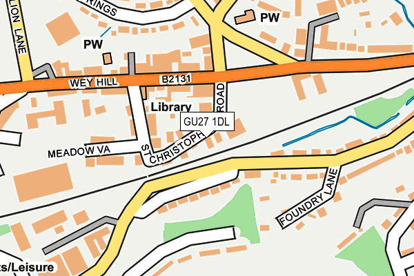 GU27 1DL map - OS OpenMap – Local (Ordnance Survey)