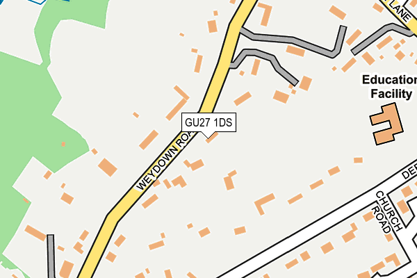 GU27 1DS map - OS OpenMap – Local (Ordnance Survey)