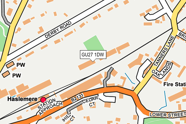 GU27 1DW map - OS OpenMap – Local (Ordnance Survey)