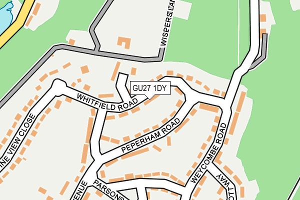 GU27 1DY map - OS OpenMap – Local (Ordnance Survey)