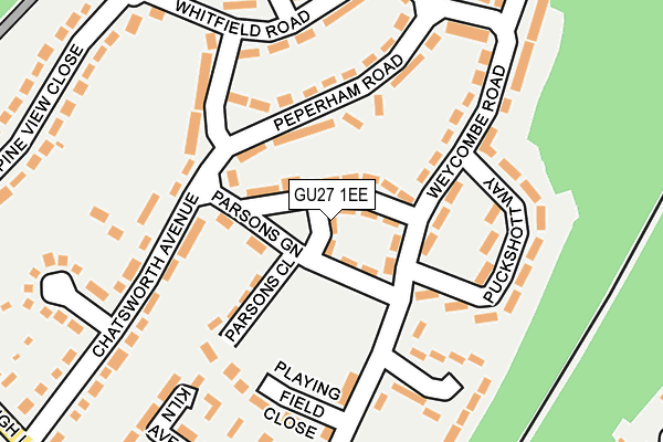 GU27 1EE map - OS OpenMap – Local (Ordnance Survey)