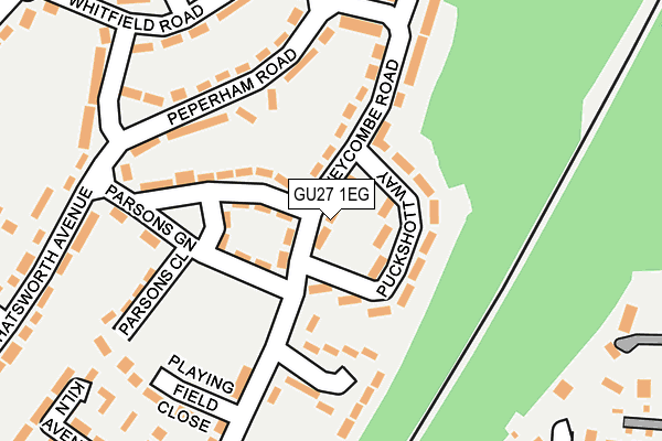 GU27 1EG map - OS OpenMap – Local (Ordnance Survey)
