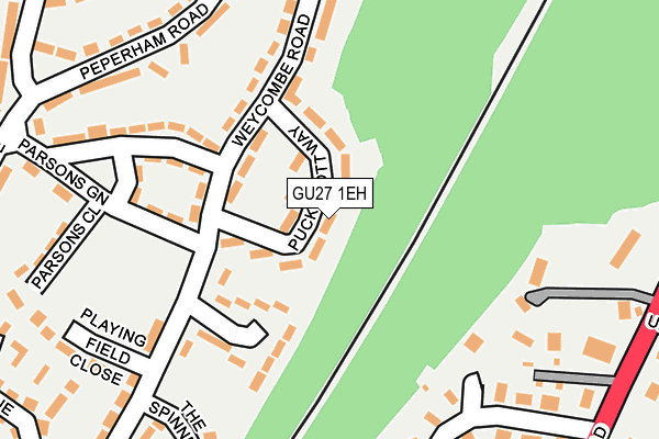 GU27 1EH map - OS OpenMap – Local (Ordnance Survey)