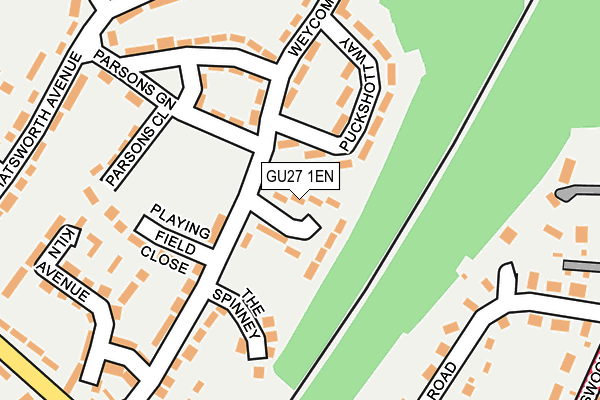 GU27 1EN map - OS OpenMap – Local (Ordnance Survey)