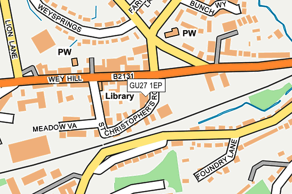 GU27 1EP map - OS OpenMap – Local (Ordnance Survey)