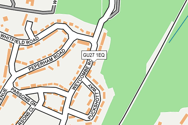 GU27 1EQ map - OS OpenMap – Local (Ordnance Survey)