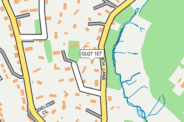 GU27 1ET map - OS OpenMap – Local (Ordnance Survey)