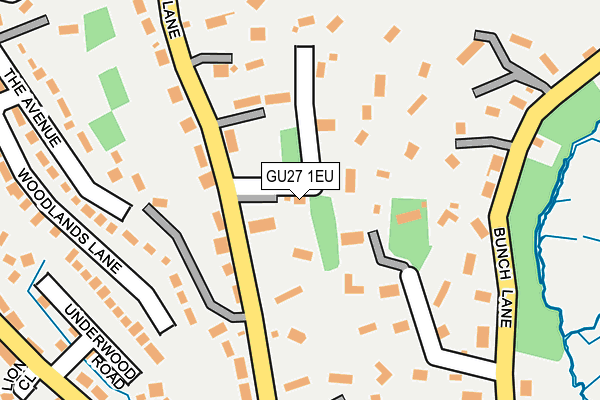 GU27 1EU map - OS OpenMap – Local (Ordnance Survey)