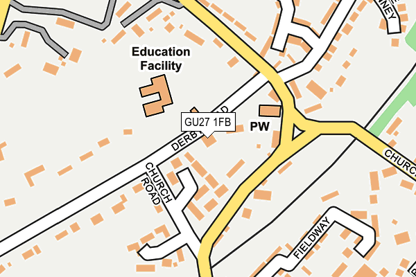 GU27 1FB map - OS OpenMap – Local (Ordnance Survey)