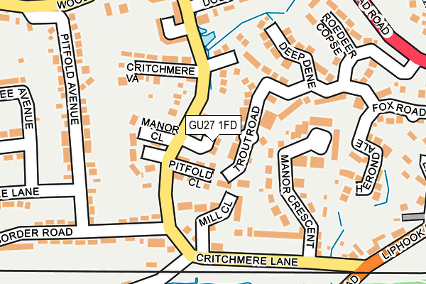 GU27 1FD map - OS OpenMap – Local (Ordnance Survey)