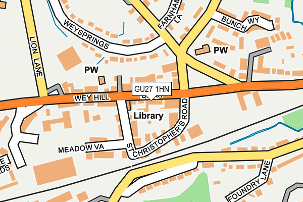 GU27 1HN map - OS OpenMap – Local (Ordnance Survey)