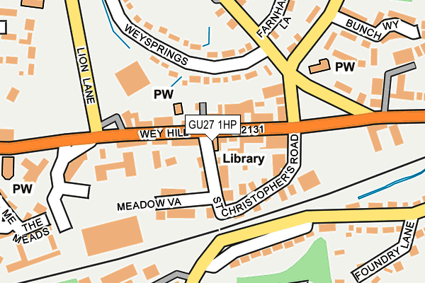 GU27 1HP map - OS OpenMap – Local (Ordnance Survey)