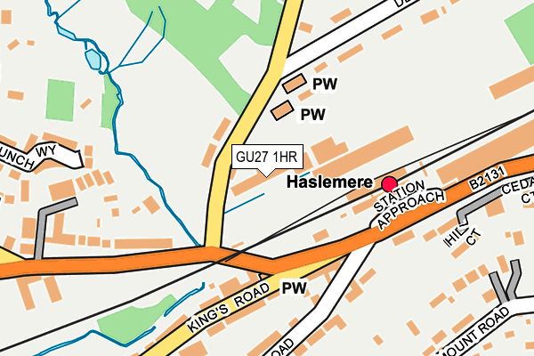GU27 1HR map - OS OpenMap – Local (Ordnance Survey)