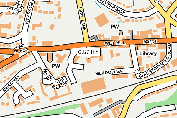 GU27 1HY map - OS OpenMap – Local (Ordnance Survey)
