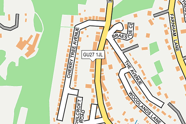 GU27 1JL map - OS OpenMap – Local (Ordnance Survey)