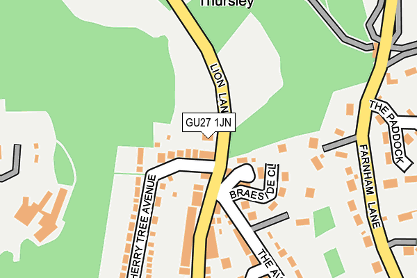 GU27 1JN map - OS OpenMap – Local (Ordnance Survey)